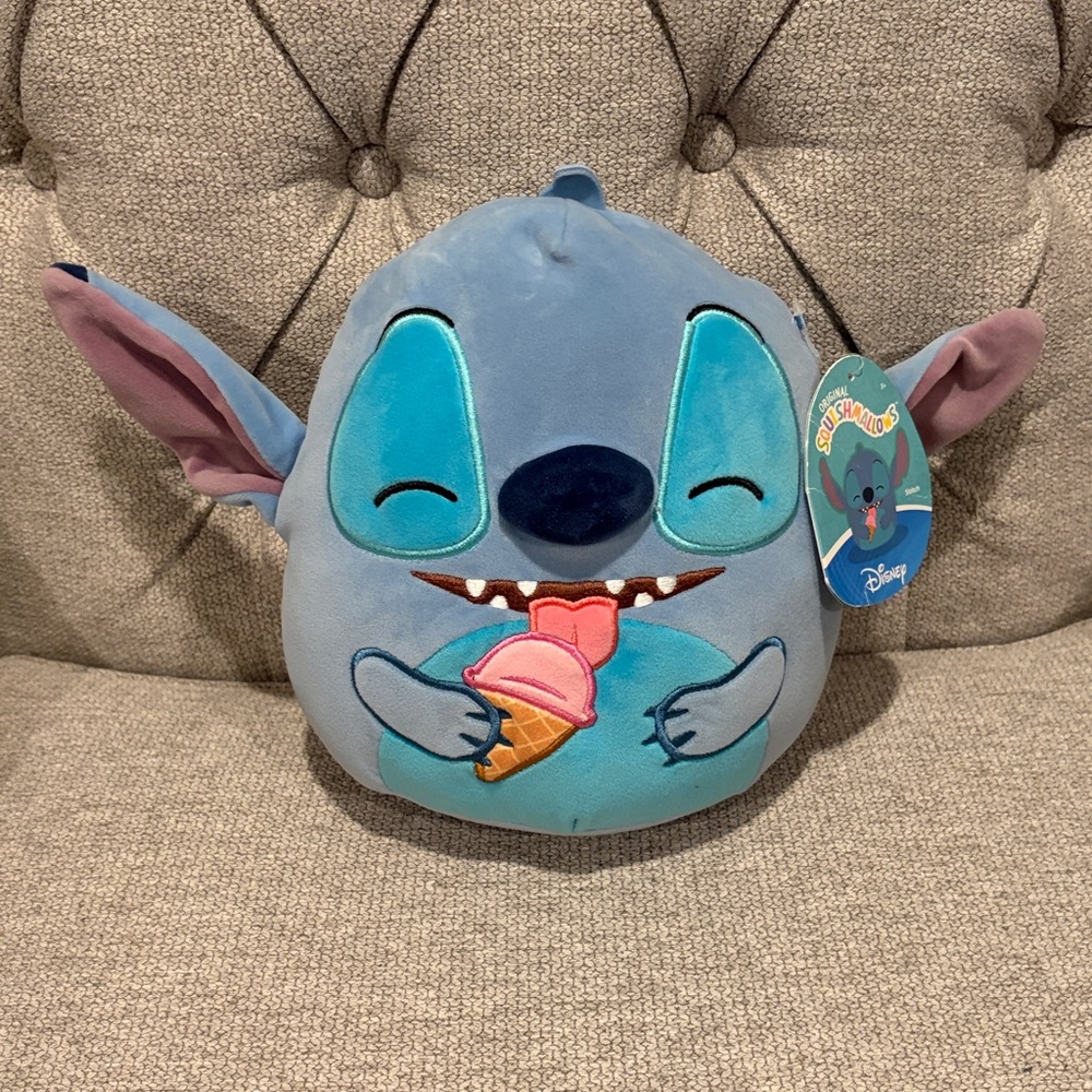 NWT! 8” Stitch Ice Cream Squishmallow   squishmallows plush toy kids disney